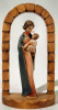 Holzfigur Madonna mit Kind 15 cm.