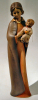 Holzfigur Madonna mit Kind 40 cm.
