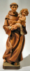 Holzfigur heiliger Antonius mit Kind 30 cm.